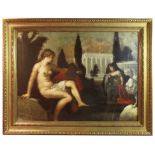 Venetian School '1600', "Bathsheba At Her Bath", Oil on canvas, (H: 80cm, W: 110), PROVENANCE: