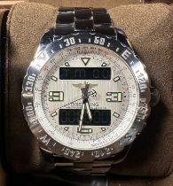 Breitling Airwolf stainless steel, with stainless steel bracelet inc spare link. 2013 REF #A78363,