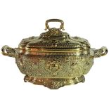 A superb American silver gilt tureen & cover decorated in the Chinese Chippendale taste amongst