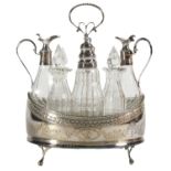 A fine quality elegant 8 piece silver cruet. Hester Bateman London – 1787, comprising vinagettes