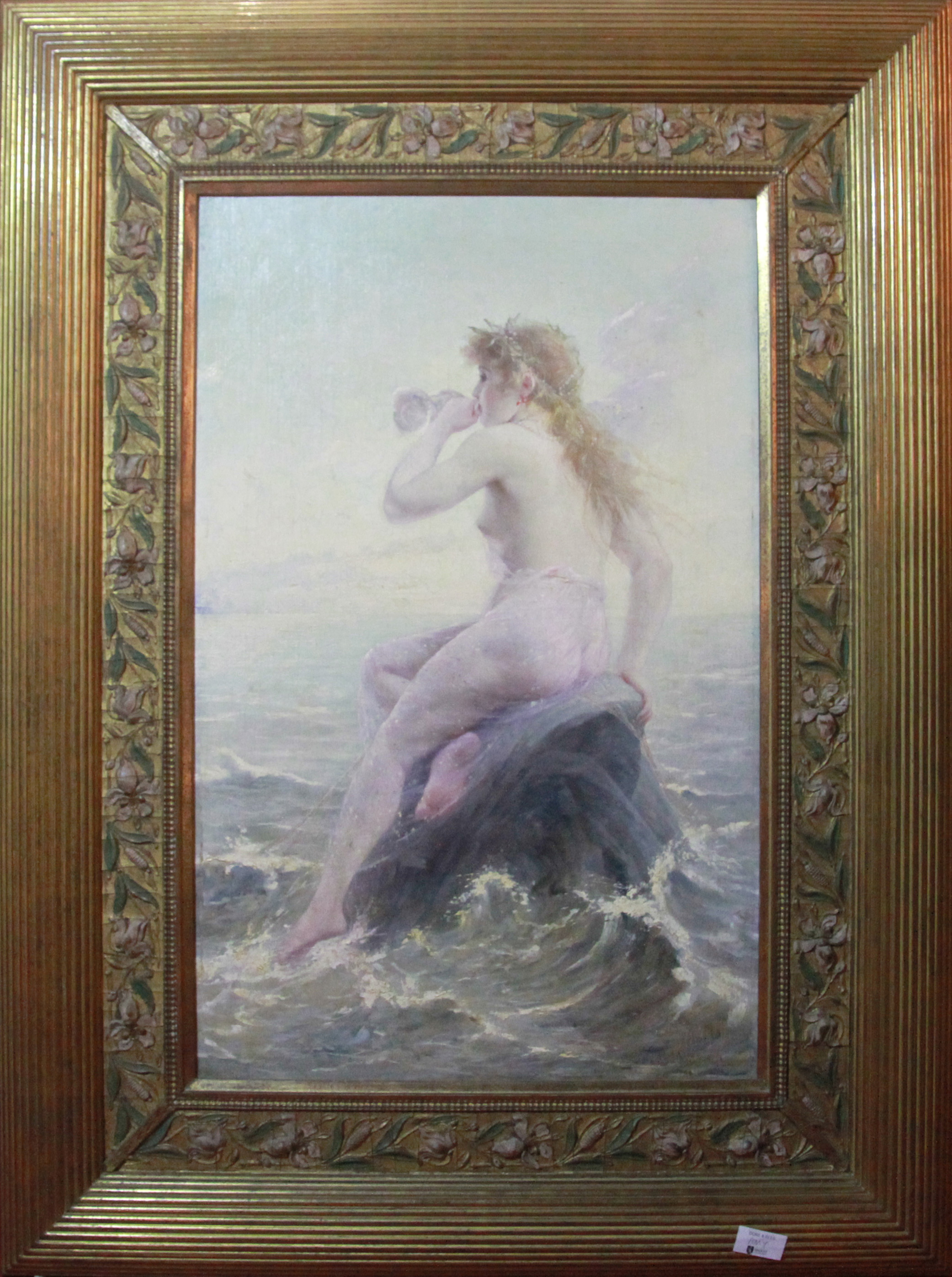 S. J Landuyt (Belgium), 1897, "The Sea Nymph", signed, Oil on canvas, (H: 100 cm, W: 76 cm)