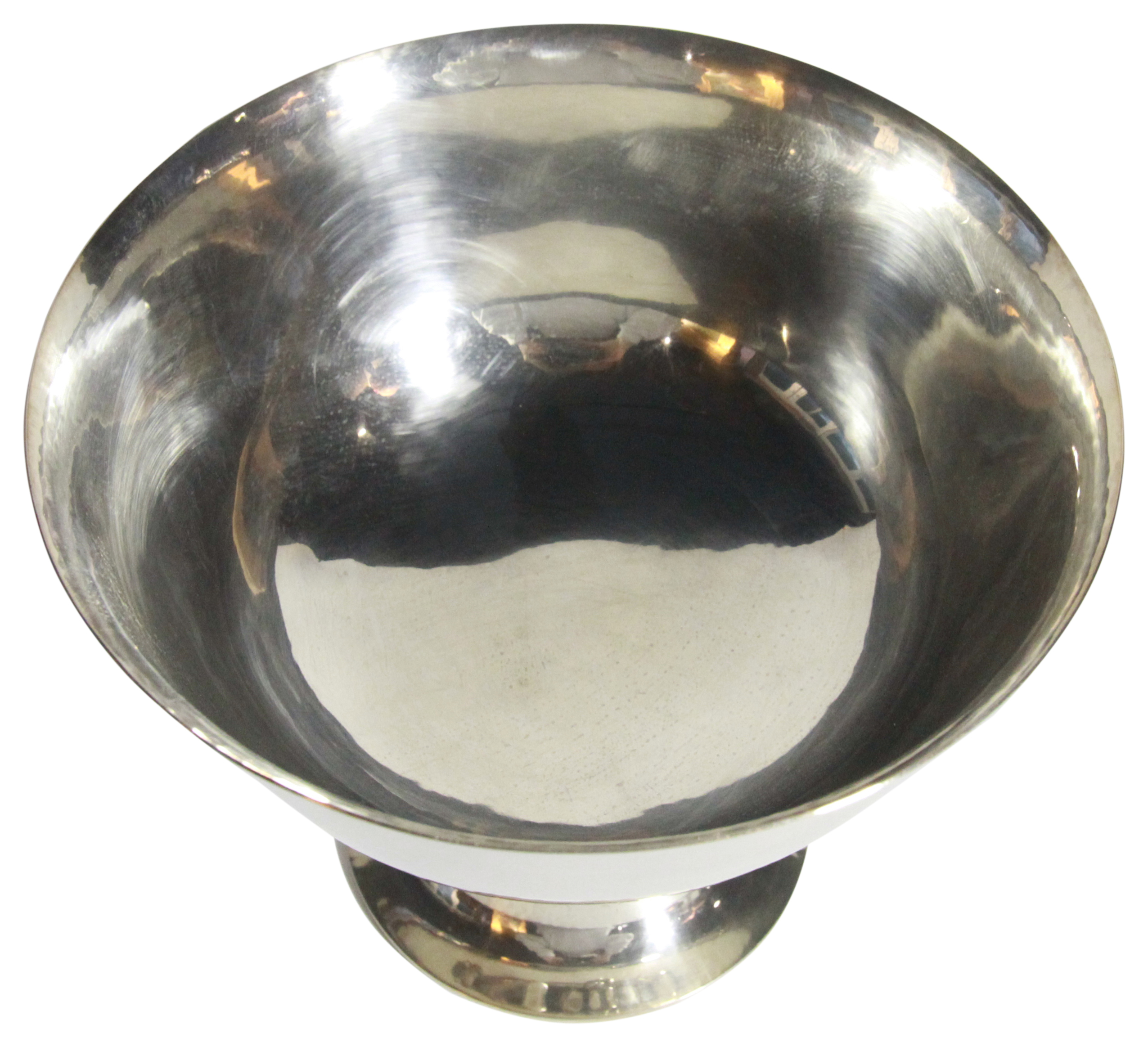 A good George Jensen silver tazza bowl upon a tulip base. (20cm Diameter), (734 grams) stamped on - Image 2 of 4