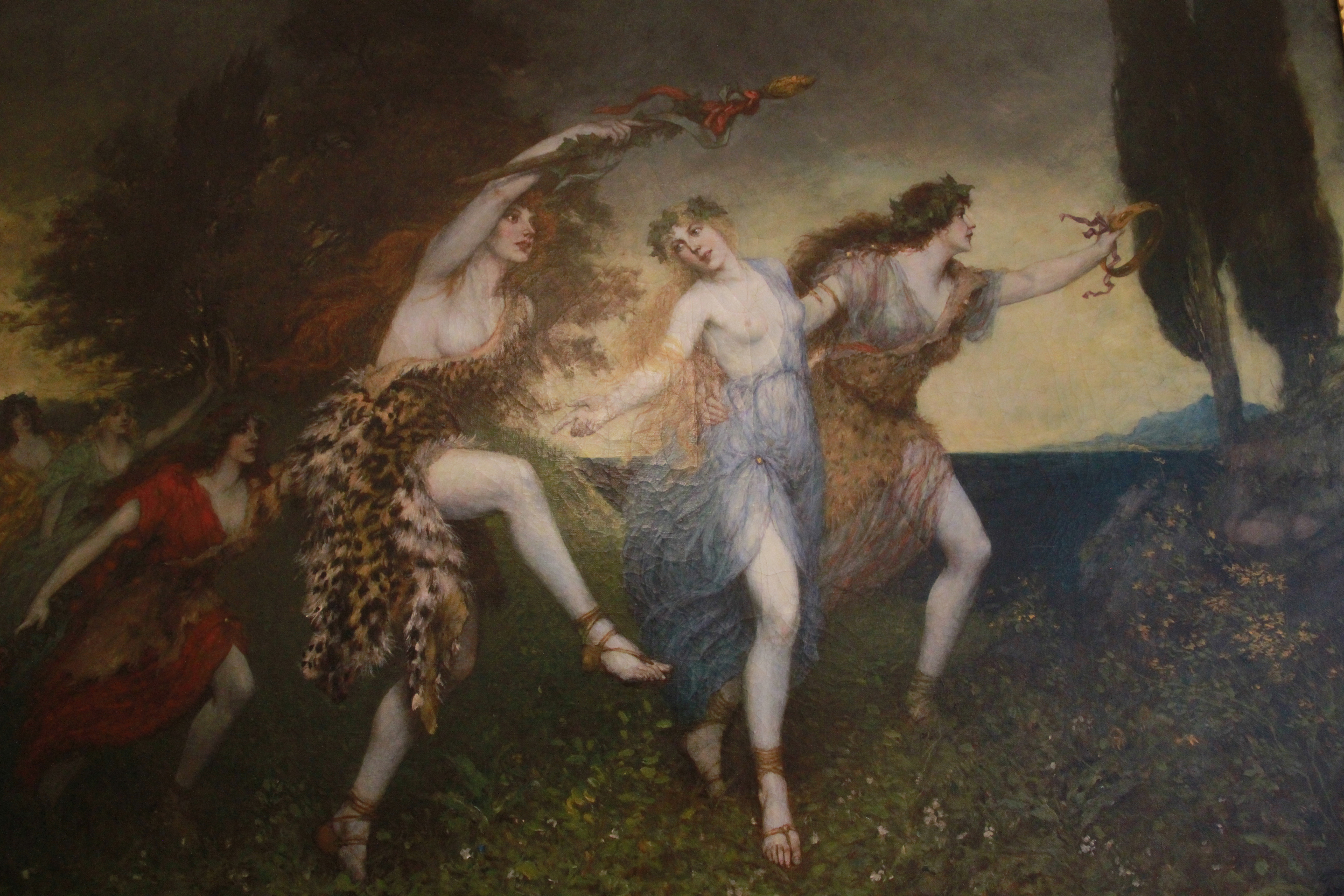 Ferdinand Leeke, "The Dance Of Spring", Oil on canvas, (H: 118cm, W: 150cm), PROVENANCE: Property of - Image 2 of 4