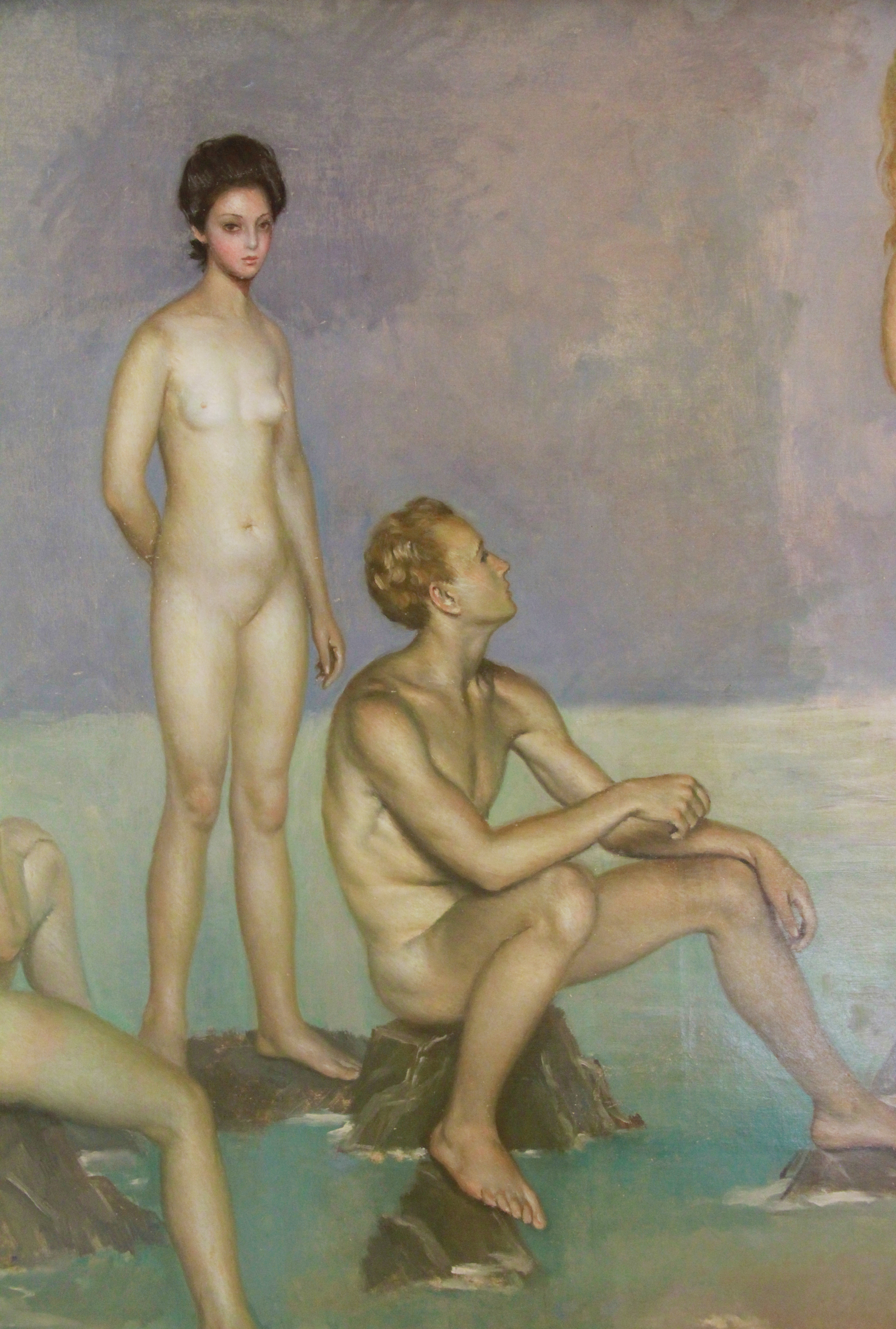 Jose De Togores (1893 -1970) (Spanish), Bathers, Oil on Canvas, (canvas: H: 106cm, W: 111cm), - Image 3 of 5