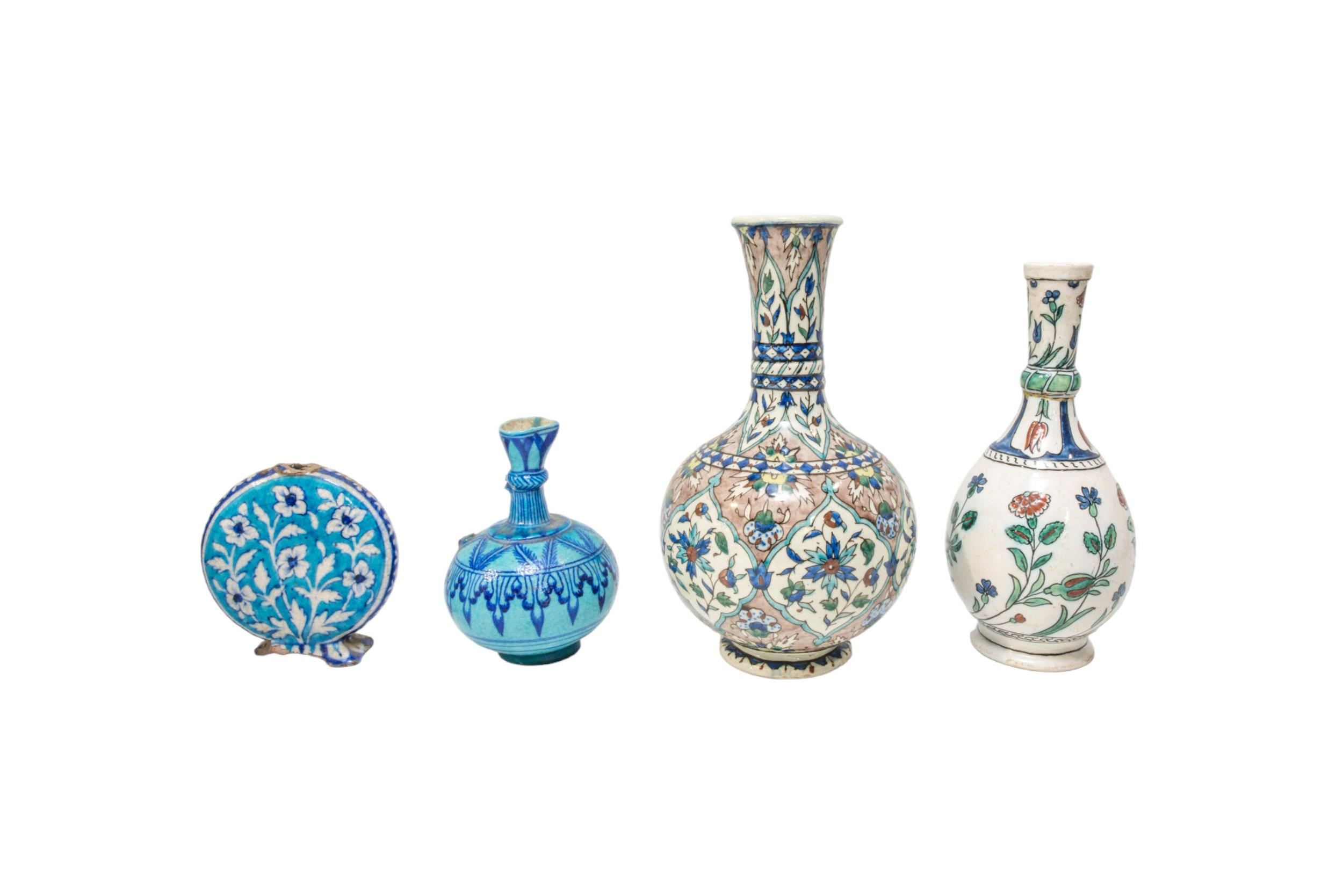A GROUP OF IZNIK STYLE POTTERY WARE, NEAR EASTERN/PERSIAN, PREDOMINANTLY 19TH CENTURY, the lot - Image 2 of 3
