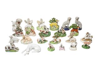 A LARGE COLLECTION OF ANIMAL FIGURINES 18th and 19th century