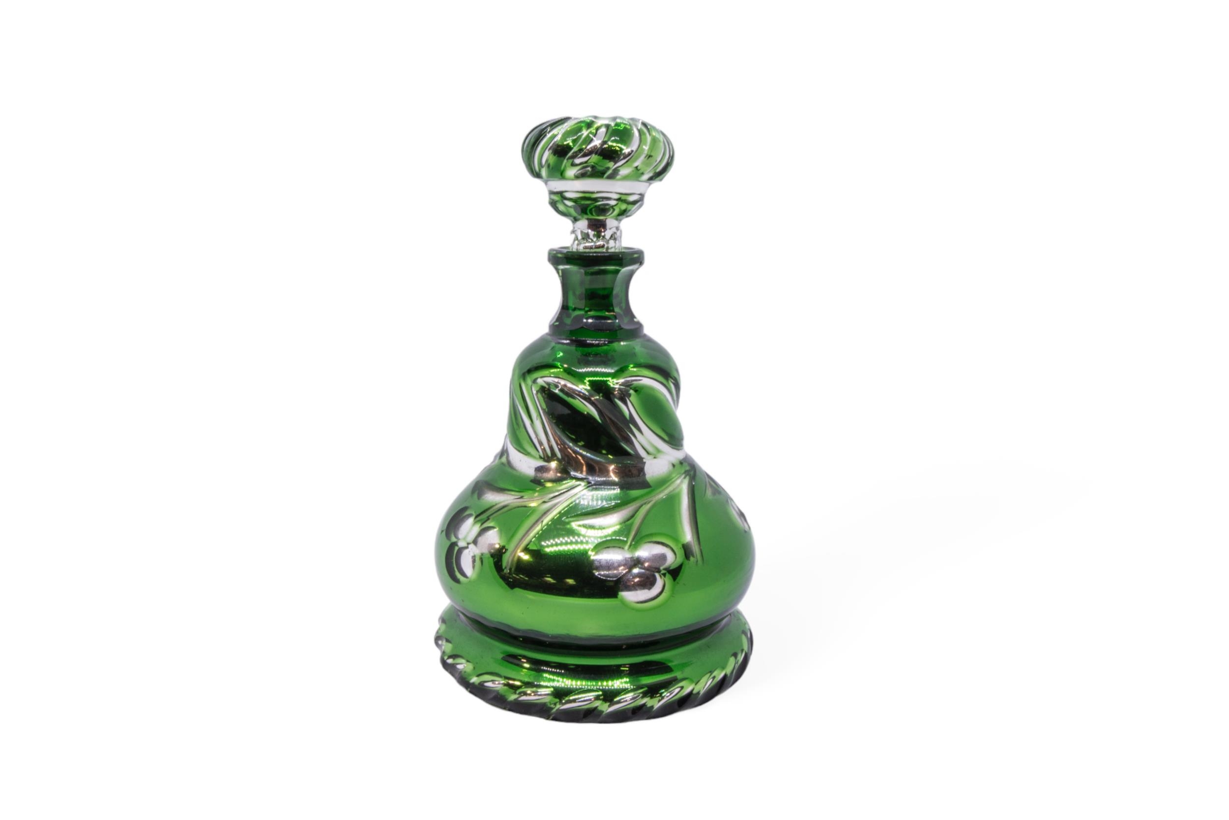 A WHITEFRIARS VARNISH PATENT SCENT FLASK Mid 19th century, 14cms high