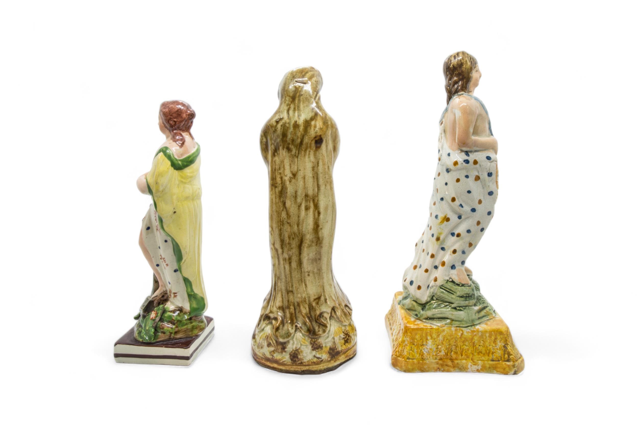 THREE PEARLWARE FIGURES Early 19th century, tallest is 23cms high - Image 8 of 8