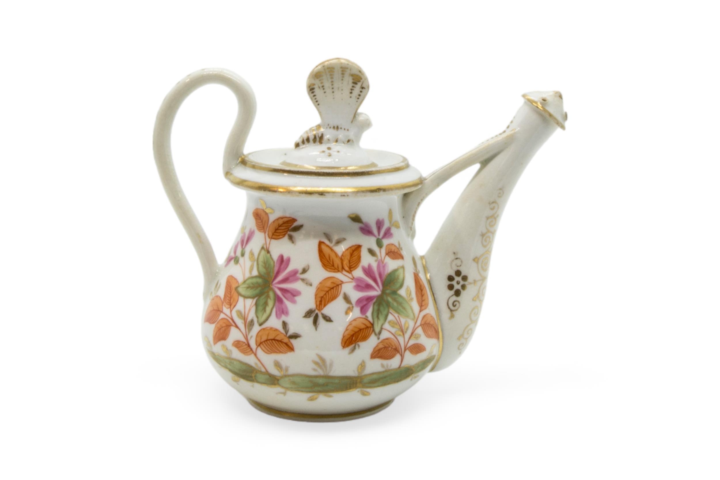 A ROSEWATER CONTAINER OF WATERING CAN FORM Early 19th century, probably Davenport, 9cms high - Image 2 of 8