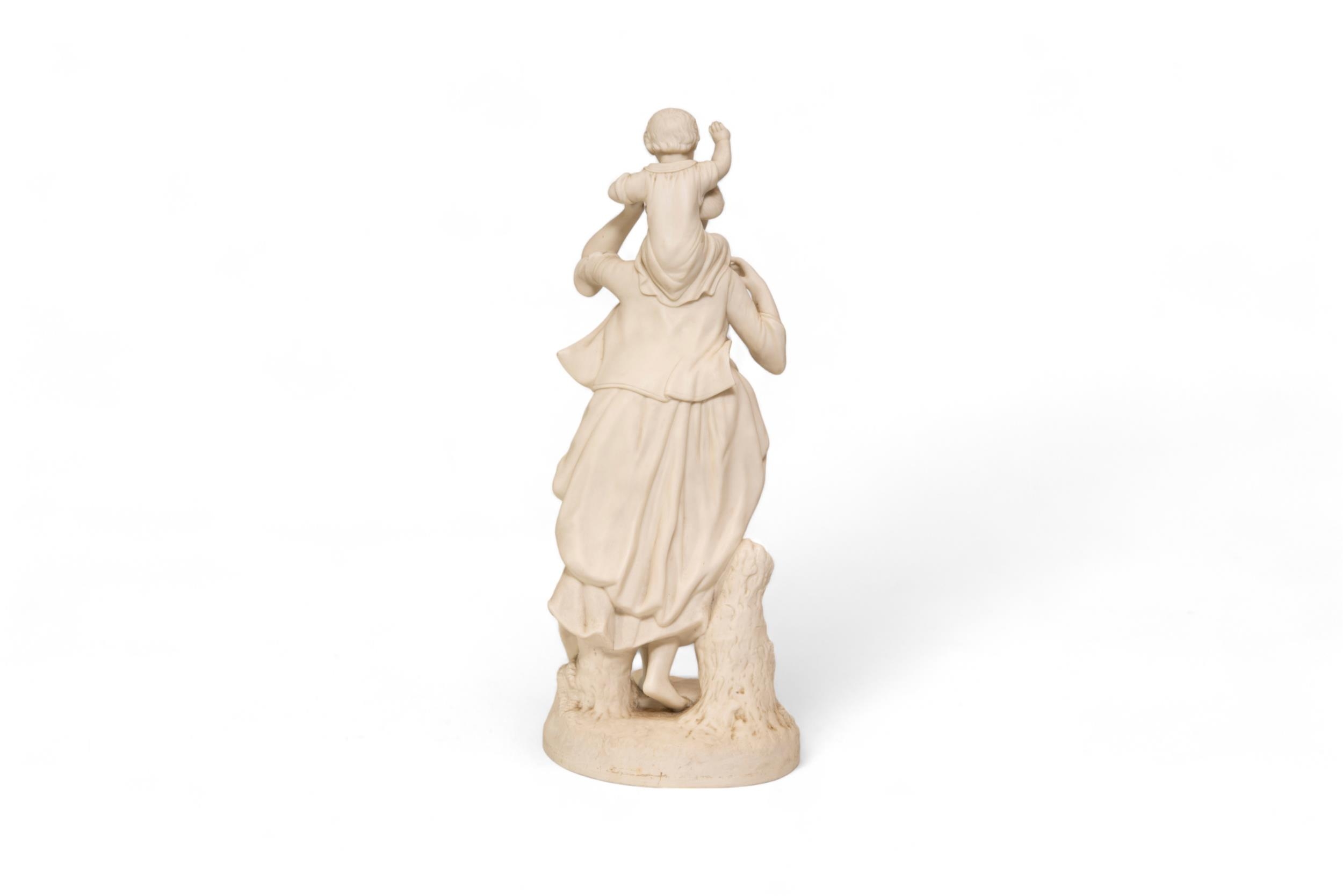 A LARGE PARIAN FIGURE GROUP Mid 19th century, a mother and child, 44cms high - Image 2 of 2