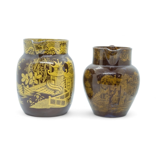 A GROUP OF YELLOW PRINTED CERAMICS Early 19th century, comprising four jugs and a tea bowl and - Image 4 of 6