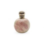 A CAMEO GLASS SCENT BOTTLE Circa 1860, with silver mounts, 8.5cms high