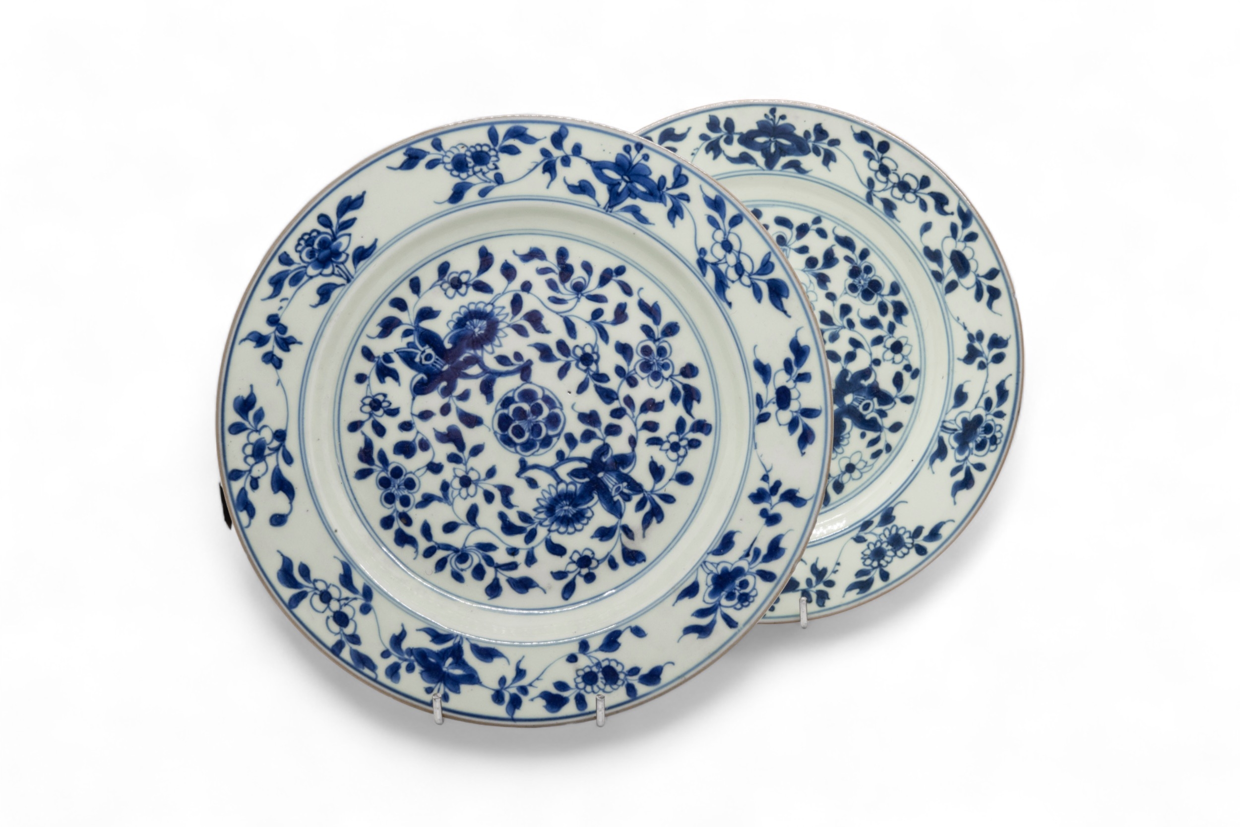 A SET OF NINE CHINESE BLUE AND WHITE DISHES QIANLONG PERIOD (1736-1795) 23cm diam; together with A - Image 4 of 13