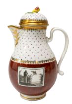 A VIENNA HOT CHOCOLATE POT Circa 1800, 18cms high