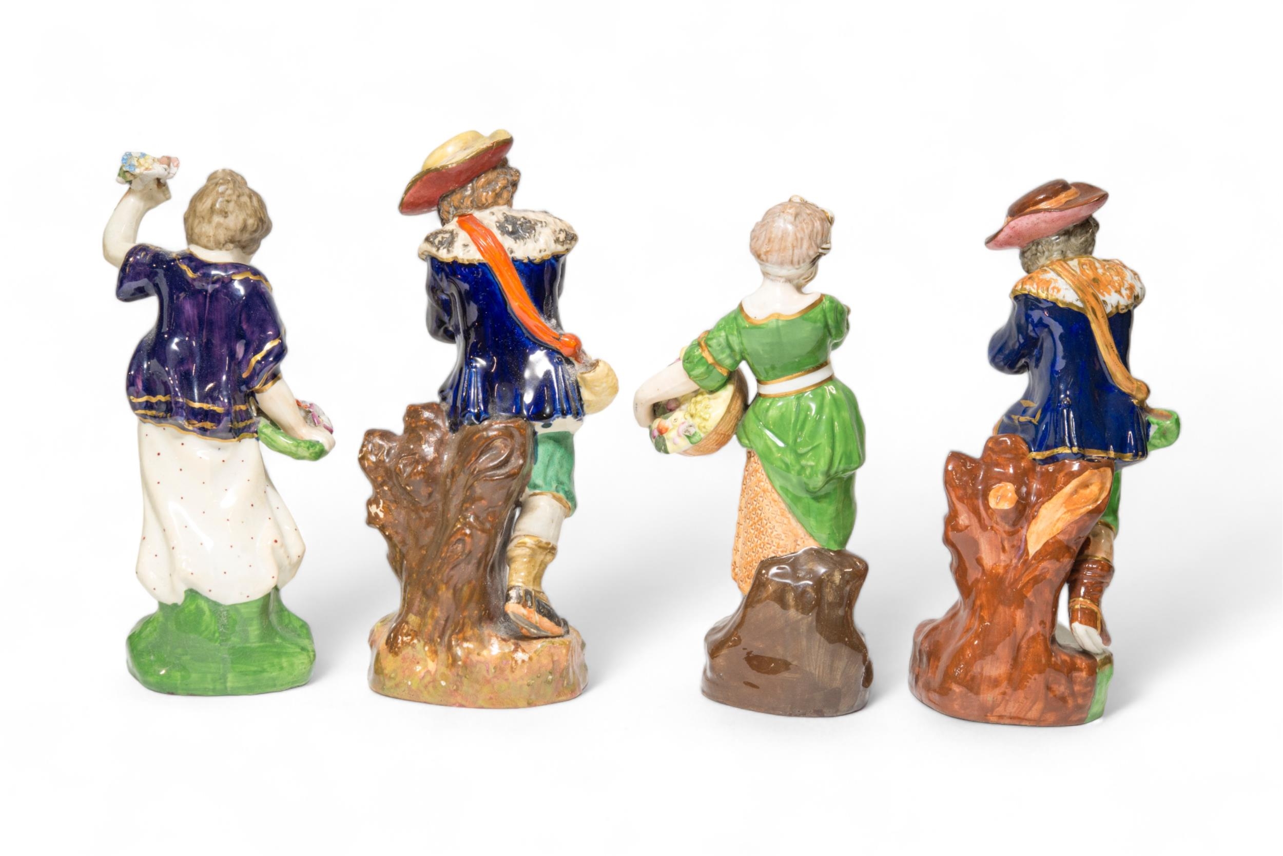 FOUR FIGURES OF THE SEASONS 19th century, probably Bloor Derby, tallest is 25cms high - Image 2 of 2