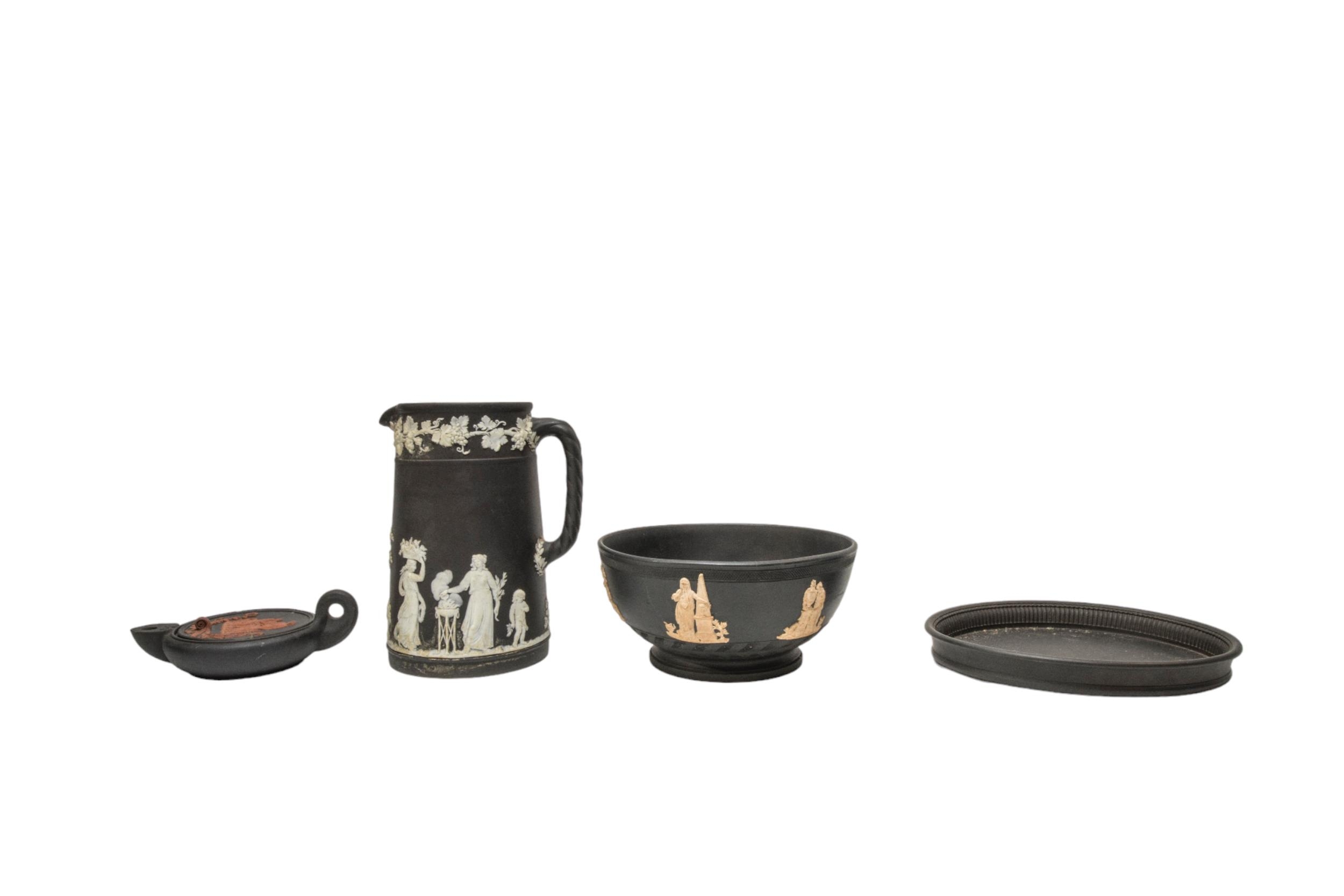 A COLLECTION OF BLACK BASALT WARE, MID 19TH CENTURY AND LATER, the lot includes three octagonal - Image 5 of 19