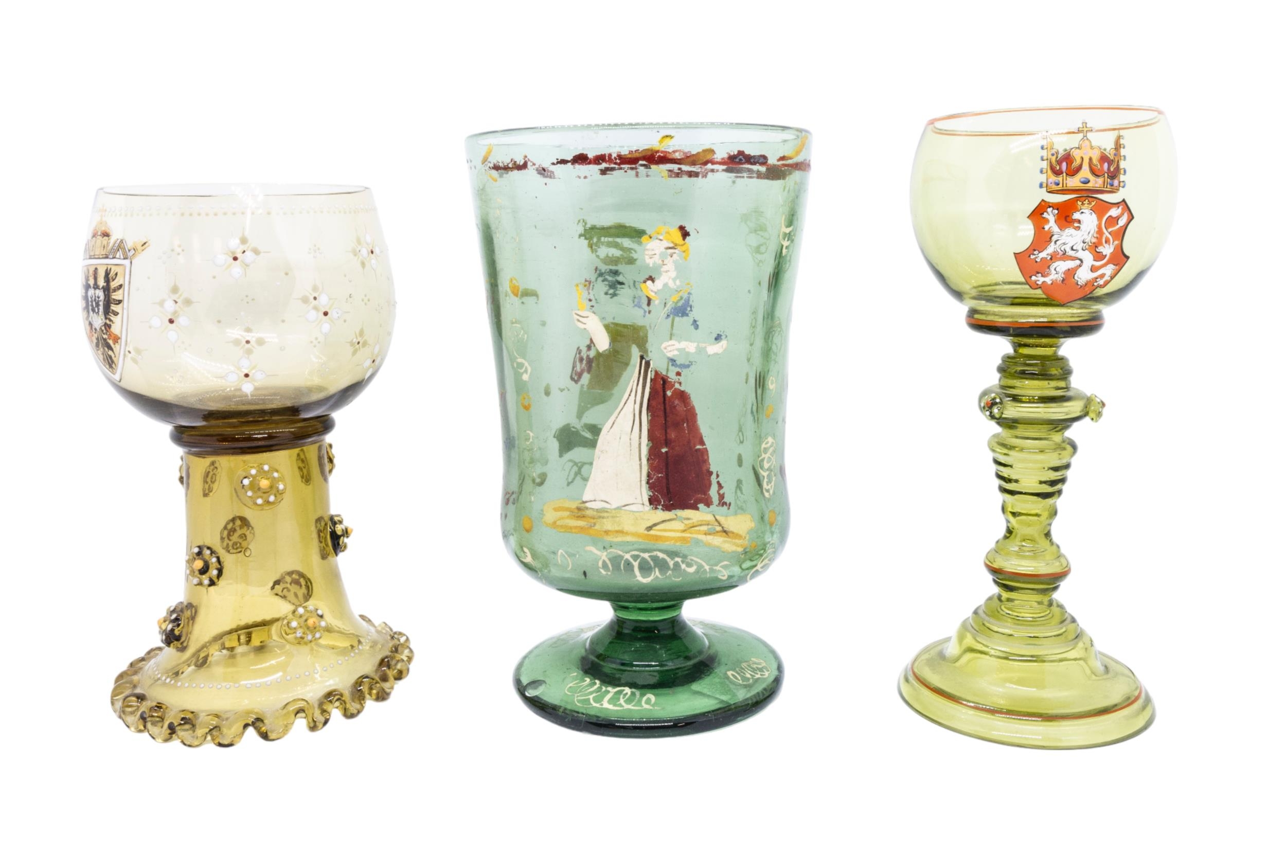 A GROUP OF CONTINENTAL GLASS WARE, PREDOMINANTLY 19TH CENTURY, the lot includes a spar glass with - Image 2 of 4