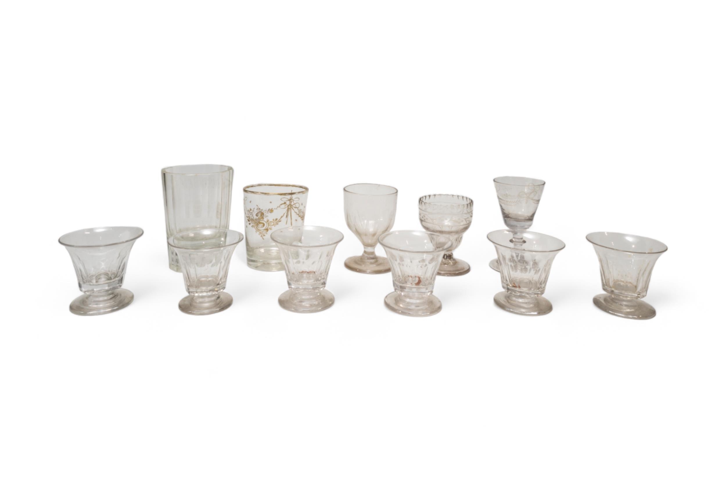 A LARGE MIXED GROUP OF STEMMED GLASSES AND TUMBLERS, PREDOMINANTLY 18TH/19TH CENTURY, the group - Image 7 of 7