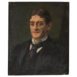 A LATE 19TH/EARLY 20TH CENTURY PORTRAIT OIL PAINTING ON CANVAS, depicting a gentleman wearing