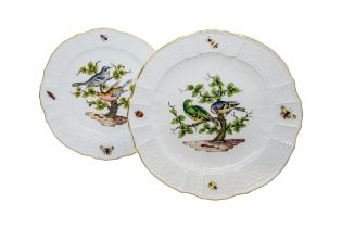 TWO MEISSEN PLATES 19th century