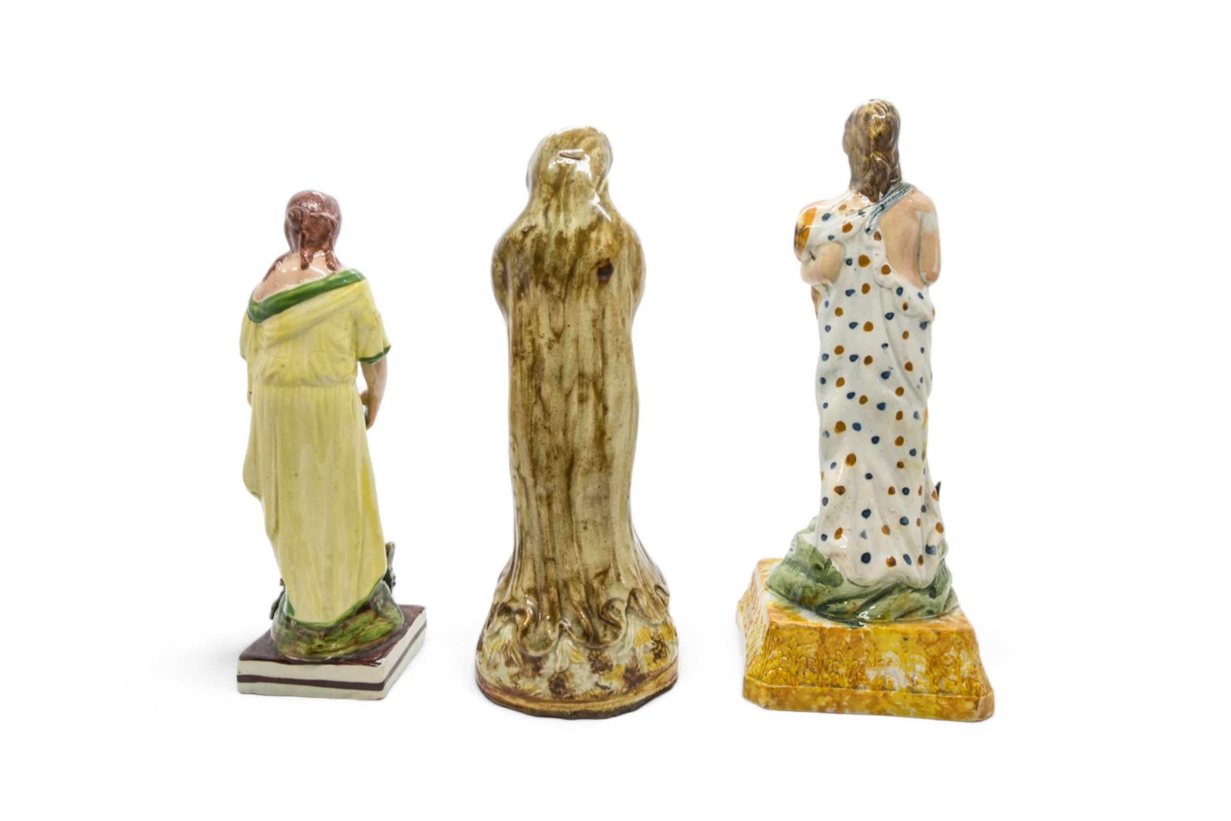 THREE PEARLWARE FIGURES Early 19th century, tallest is 23cms high - Image 5 of 8