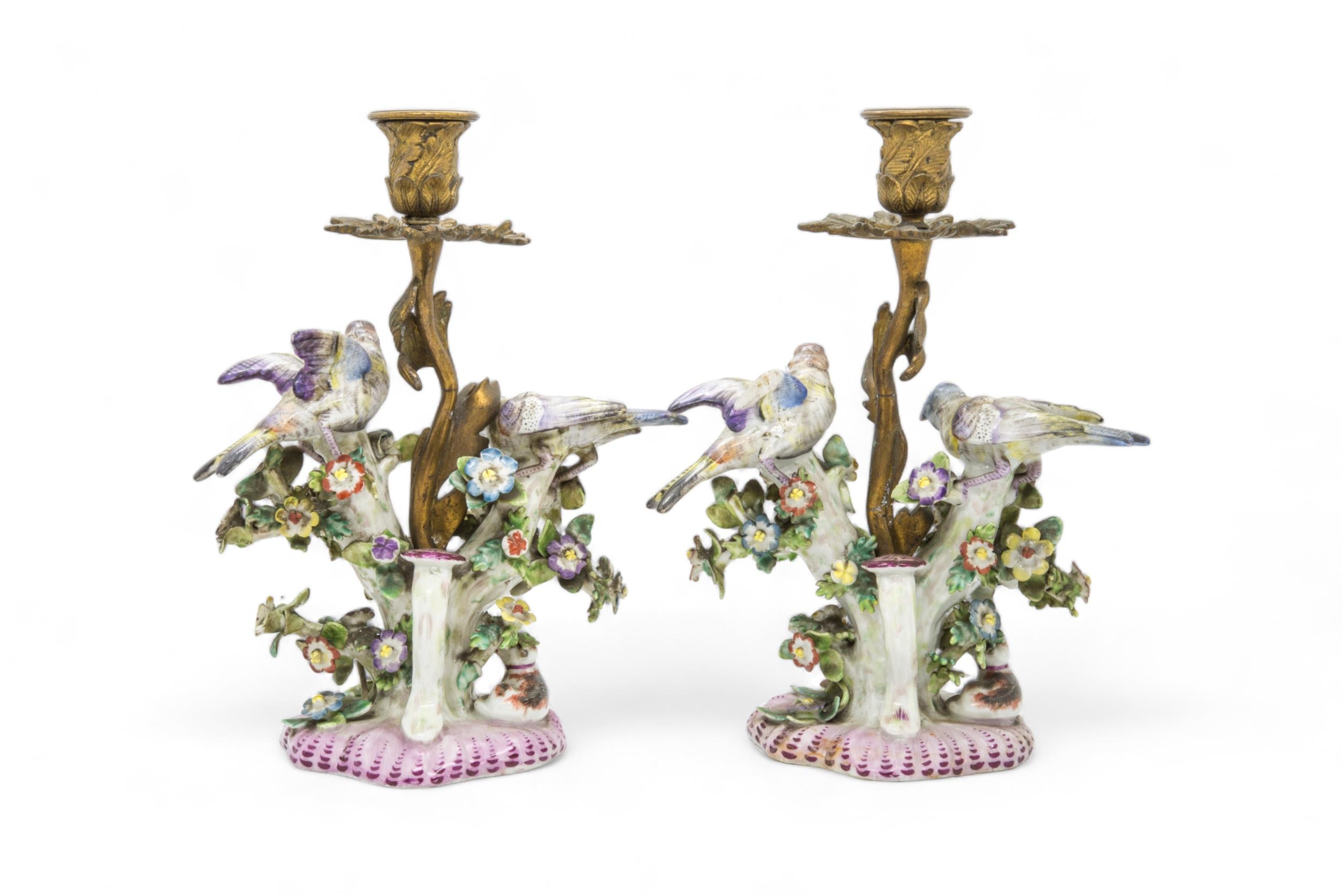 A PAIR OF ORMULU MOUNTED BIRD FIGURES 20th century, 23cms high - Image 2 of 2