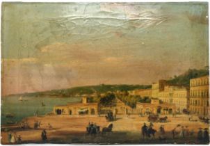 SALVATORE CANDIDO (act. 1823-1869) OIL PAINTING ON CANVAS OF NEOPOLITAN SCENE, depicting a