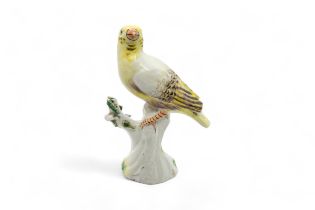 AN 18TH CENTURY MODEL OF A FINCH Probably Chelsea, 12.5cms high