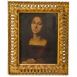 AFTER PERUGINO, A PORTRAIT OLEOGRAPH PICTURE ON CANVAS OF MARY MAGDALENE