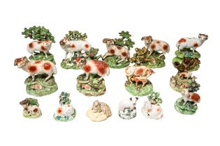 A LARGE GROUP OF ANIMAL FIGURES, MAINLY SHEEP 18th and 19th centuries