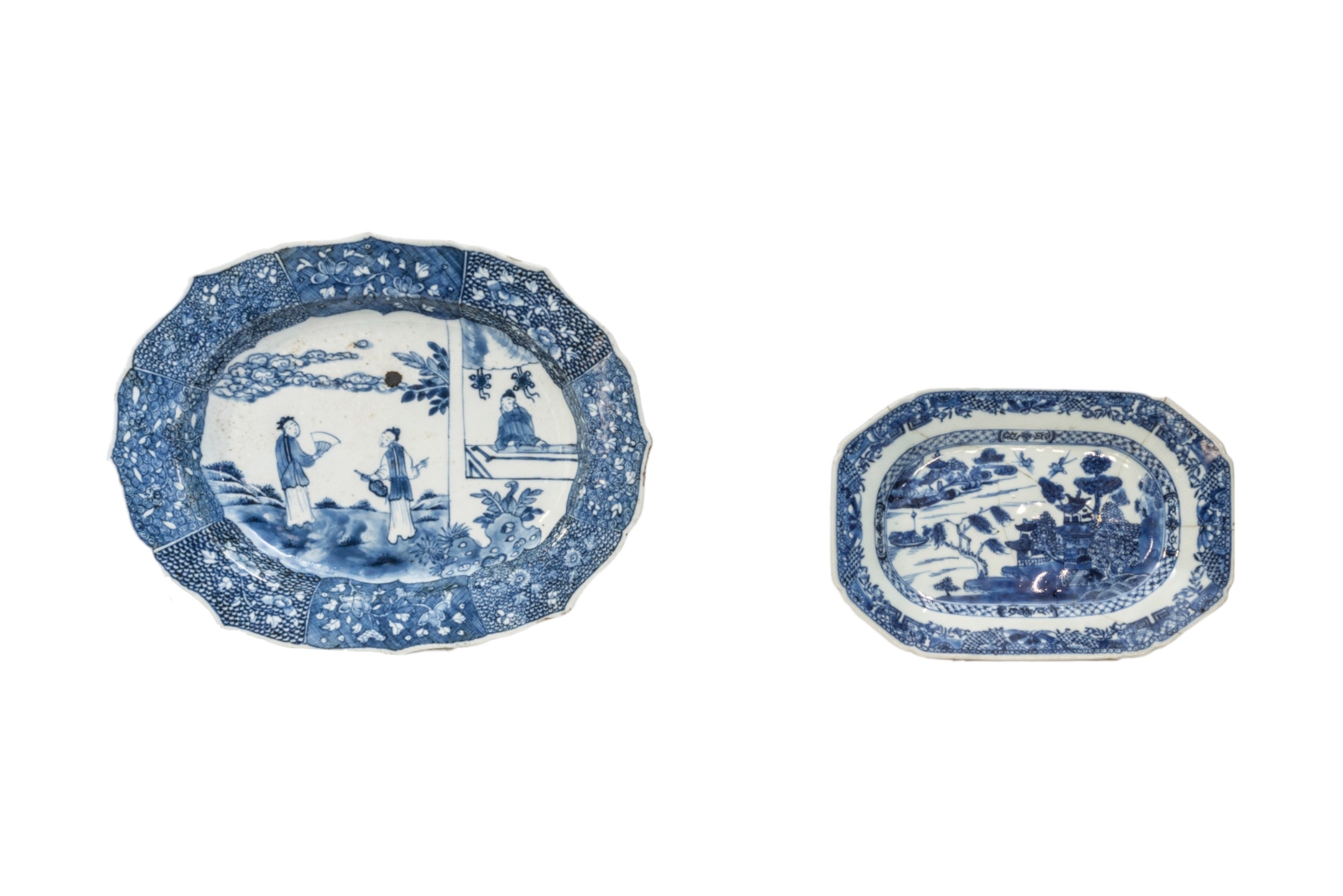 A GROUP OF FIFTEEN CHINESE BLUE AND WHITE SERVING DISHES QING DYNASTY, 18TH CENTURY largestest - Image 8 of 10