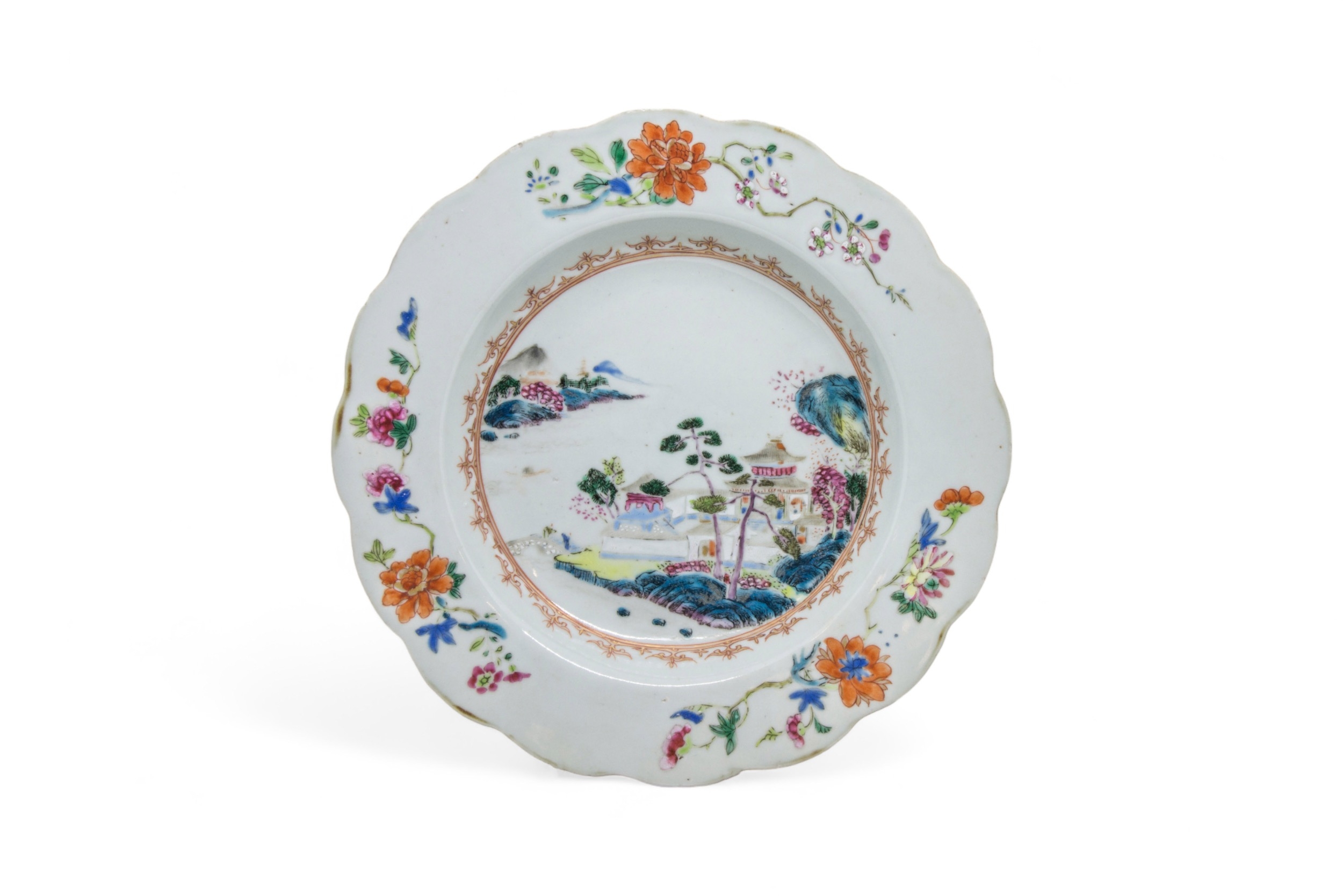 A GROUP OF TEN CHINESE EXPORT DISHES QING DYNASTY, 18TH CENTURY 23cm diam approx. - Image 2 of 11