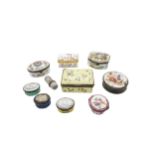 A GROUP OF MAINLY ENAMEL BOXES 18th century and later