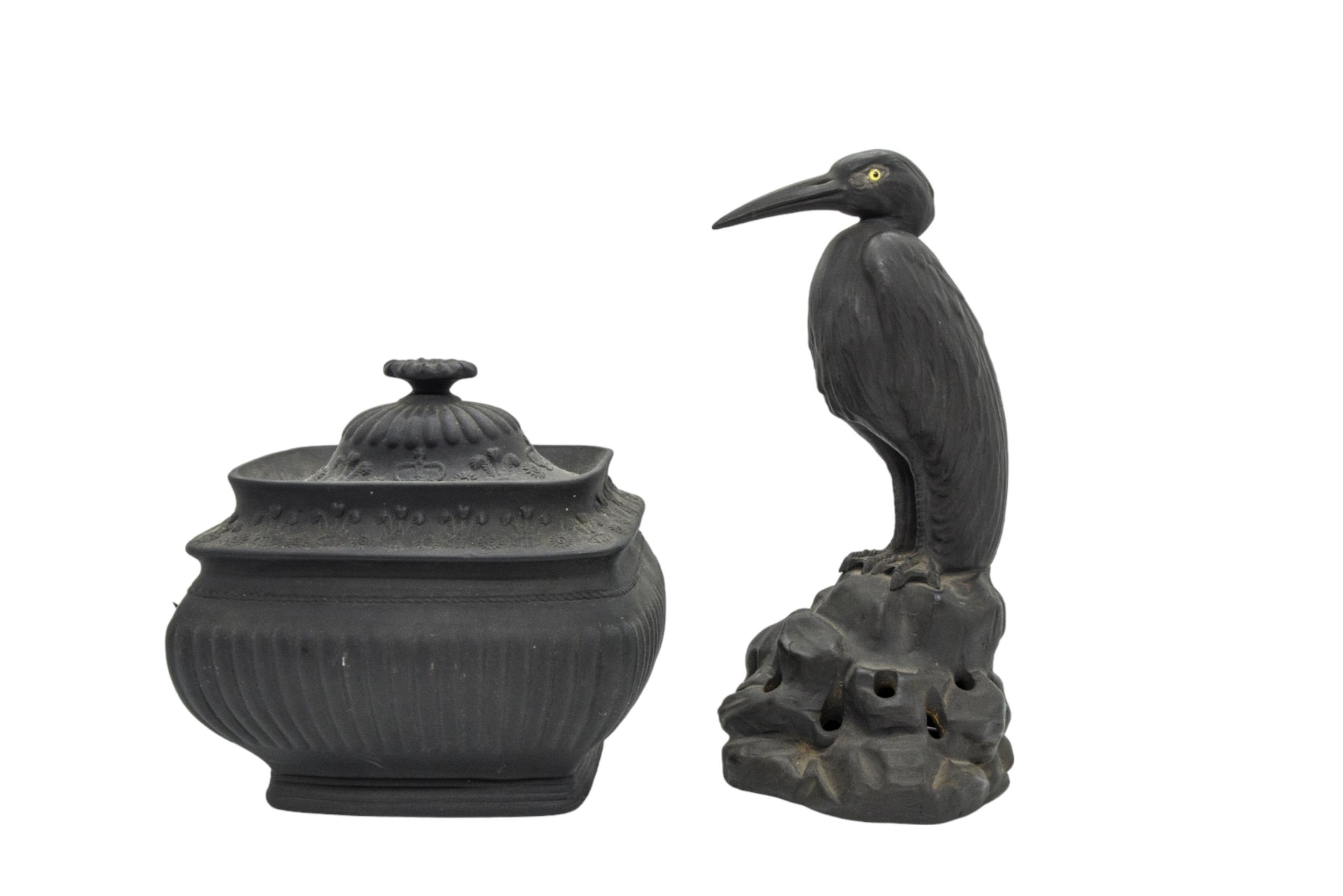 A COLLECTION OF BLACK BASALT WARE, MID 19TH CENTURY AND LATER, the lot includes three octagonal - Image 10 of 19