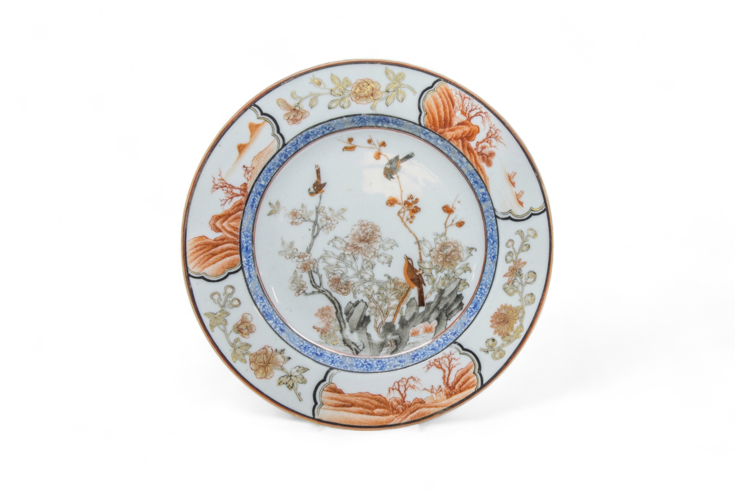 A GROUP OF TEN CHINESE EXPORT DISHES QING DYNASTY, 18TH CENTURY 23cm diam approx. - Image 3 of 11