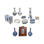 A SMALL COLLECTION OF CHINESE PORCELAIN WARES, MAINLY 19TH CENTURY, the lot includes three Chinese