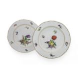 COZZI VENICE TWO SOUP PLATES 18th century, 23cms wide