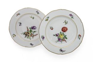 COZZI VENICE TWO SOUP PLATES 18th century, 23cms wide