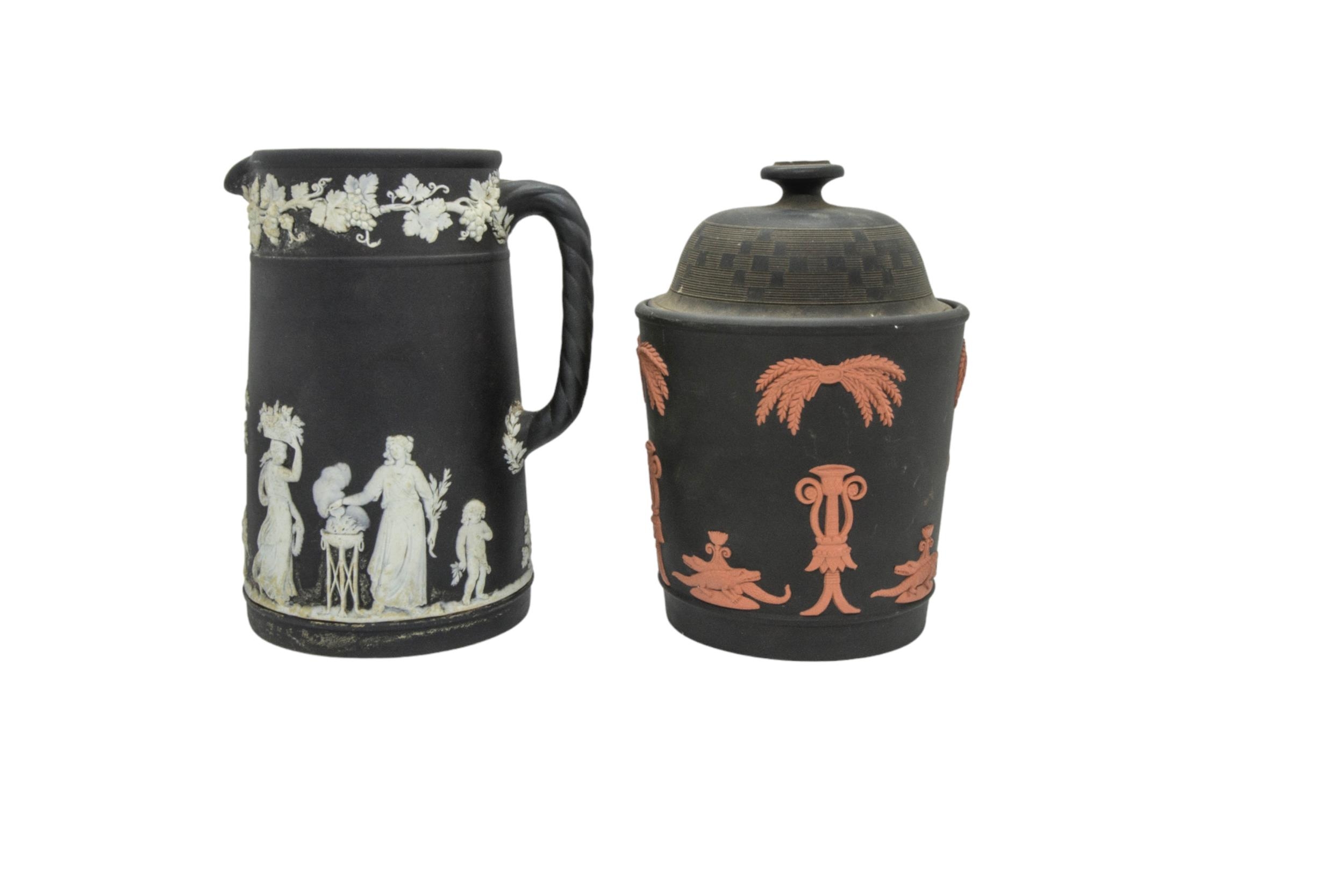 A COLLECTION OF BLACK BASALT WARE, MID 19TH CENTURY AND LATER, the lot includes three octagonal - Image 12 of 19