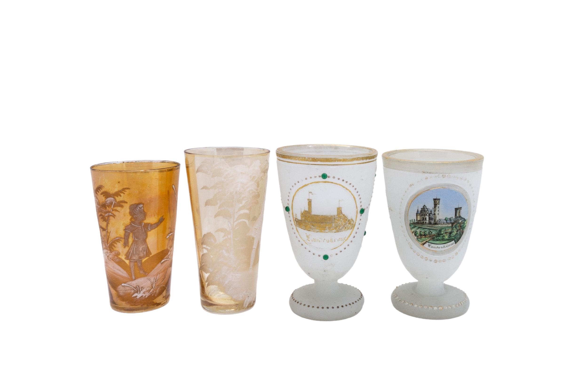 A GROUP OF CONTINENTAL GLASS WARE, PREDOMINANTLY 19TH CENTURY, the lot includes a spar glass with - Image 4 of 4