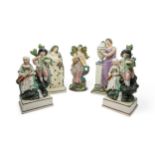 A GROUP OF PEARLWARE FIGURES Early 19th century,