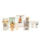 A GROUP OF CONTINENTAL GLASS WARE, PREDOMINANTLY 19TH CENTURY, the lot includes a spar glass with