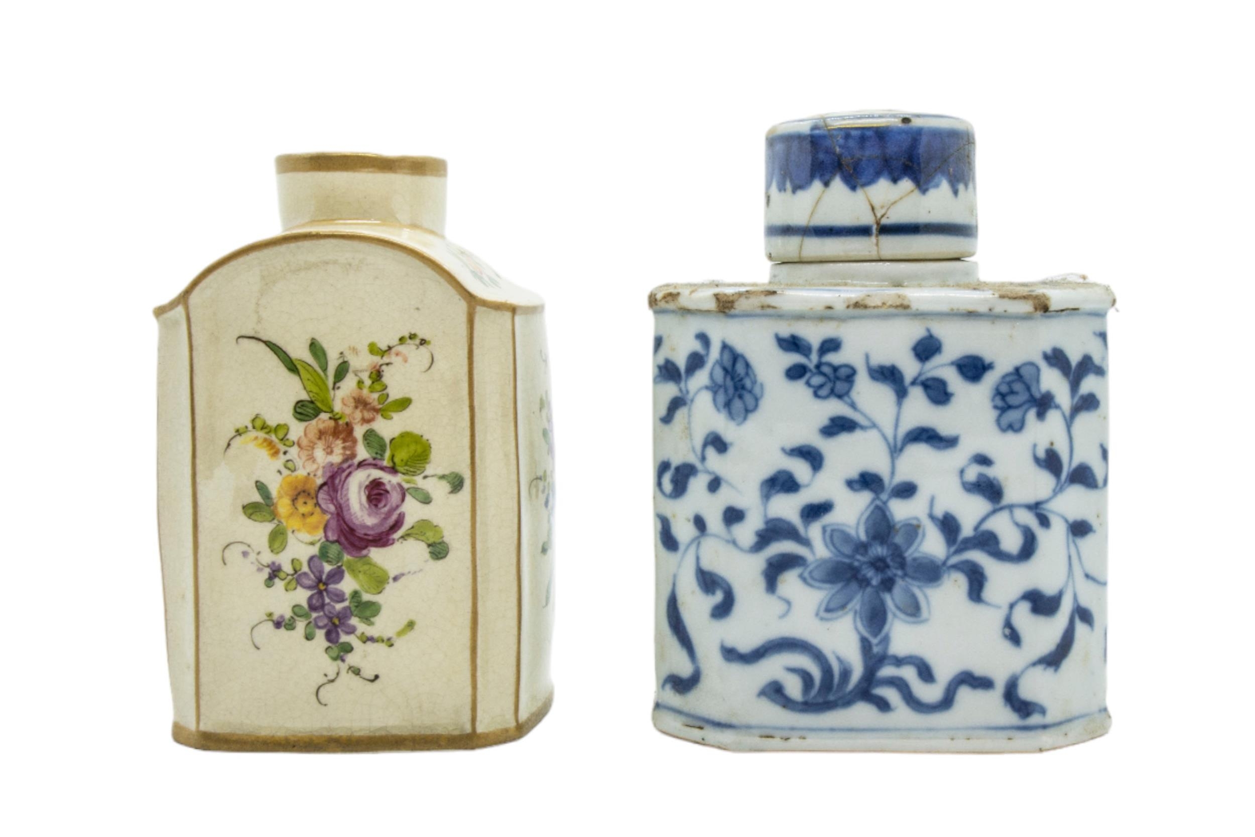A MIXED GROUP OF EIGHT PORCELAIN TEA CADDIES, 18TH/19TH CENTURY, including two Imari pattern - Image 2 of 4