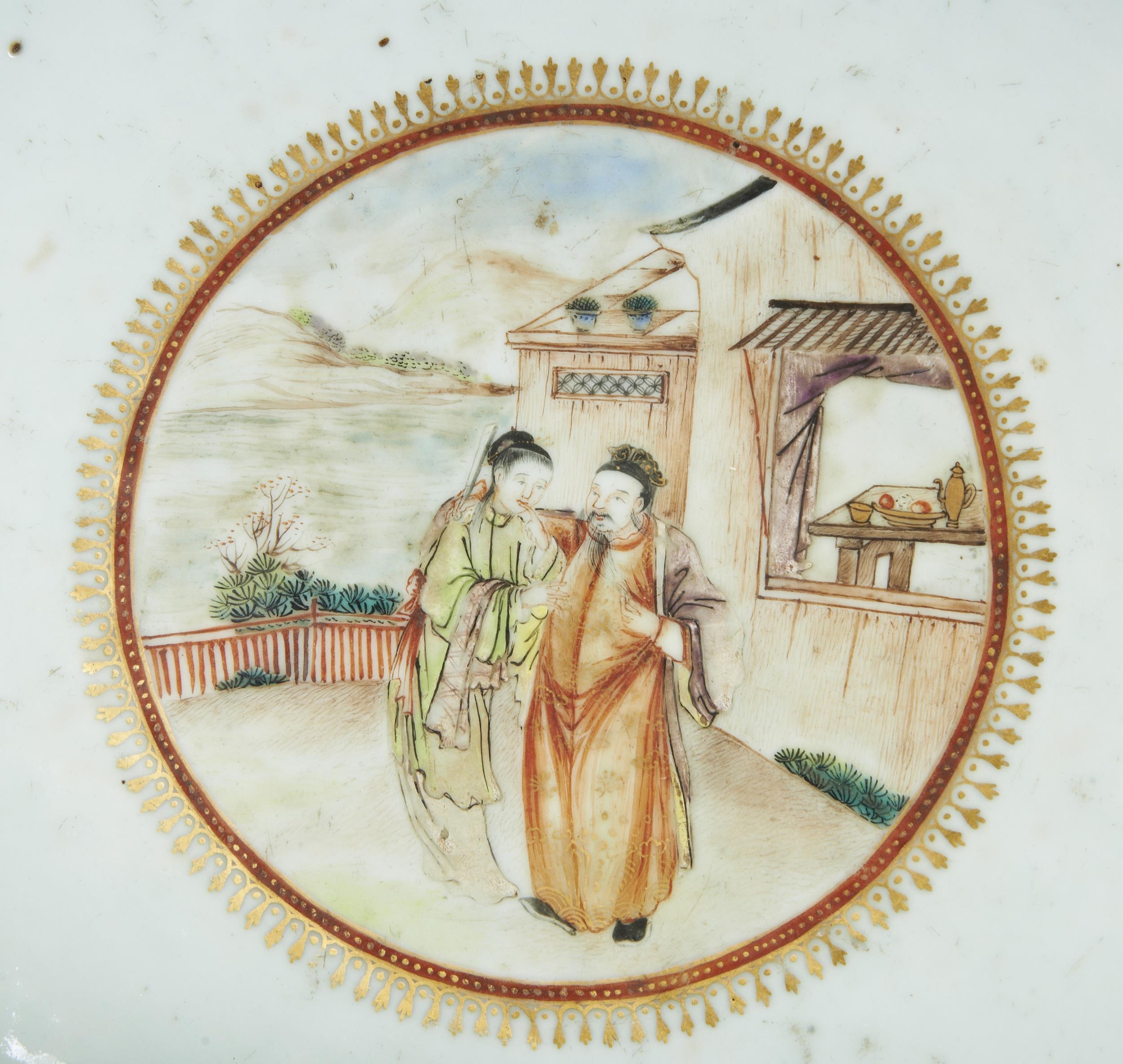 AN EXTREMELY RARE CHINESE EXPORT 'RICE PRODUCTION & SILK PRODUCTION' BOWL QIANLONG PERIOD (1736- - Image 3 of 3