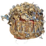 A KINGFISHER FEATHER AND GILT-METAL HEADRESS LATE QING DYNASTY elaborately decorated around the