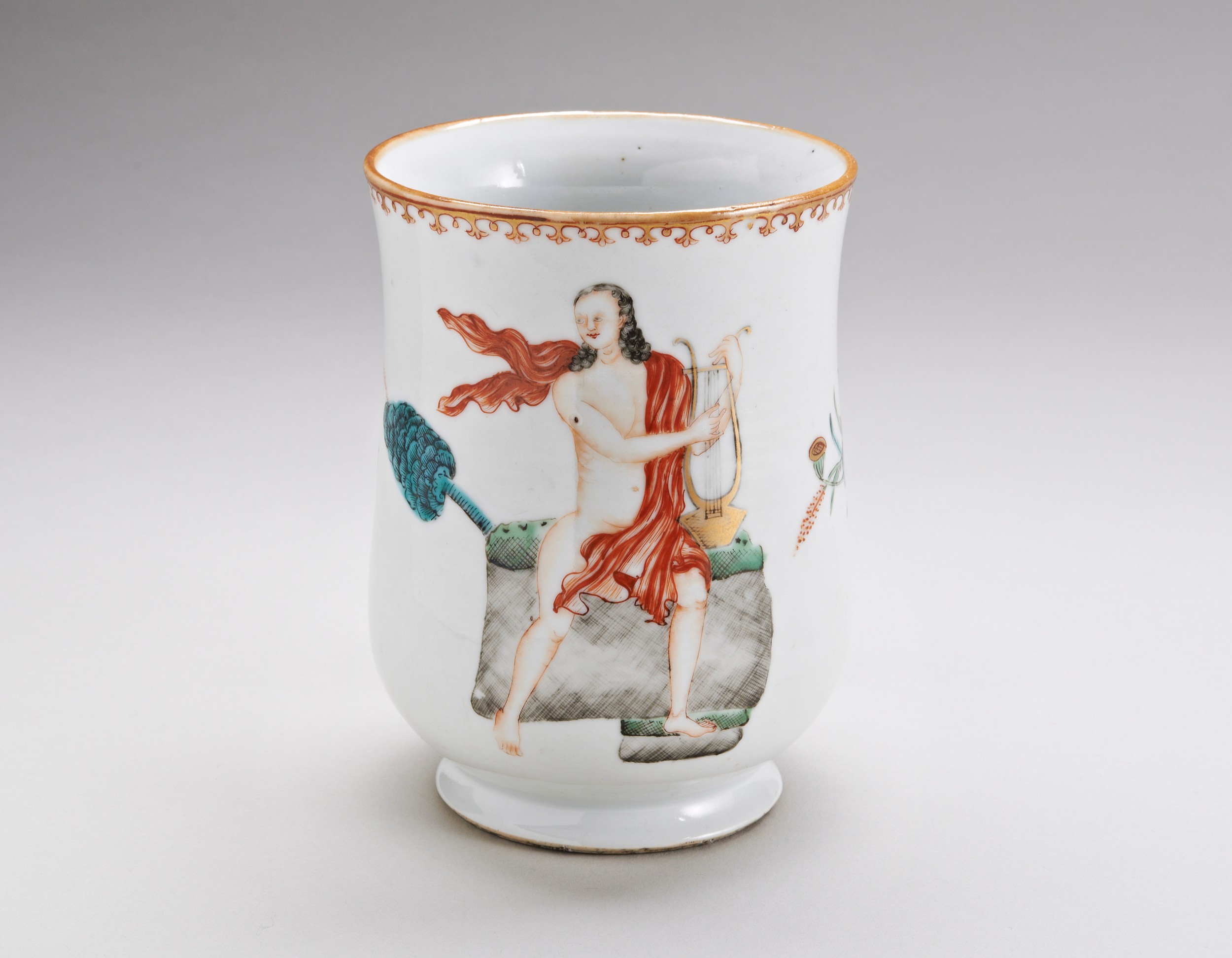 A CHINESE EXPORT 'EUROPEAN-SUBJECT' TANKARD QIANLONG PERIOD (1736-1795) 14cm high PROVENANCE: From - Image 2 of 2