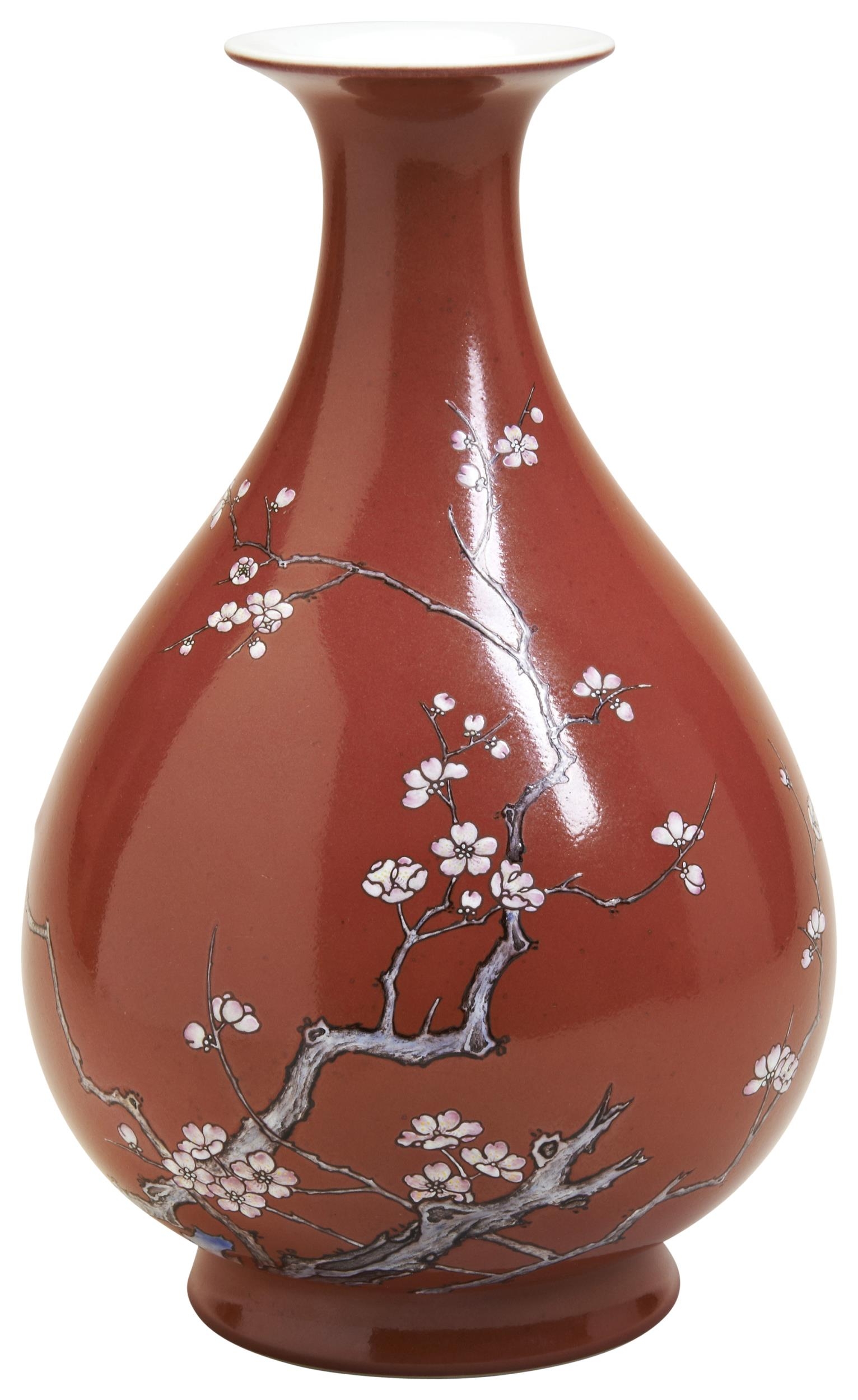 A CORAL-RED GLAZED ENAMELLED VASE, YUHUCHUNPING QIANLONG SEAL MARK IN BLUE, 19TH / 20TH CENTURY