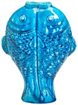 A TURQUOISE-GLAZED 'DOUBLE-FISH' VASE QING DYNASTY, 18TH / 19TH CENTURY 清 十八/十九世纪 松石绿釉双鱼瓶  in a