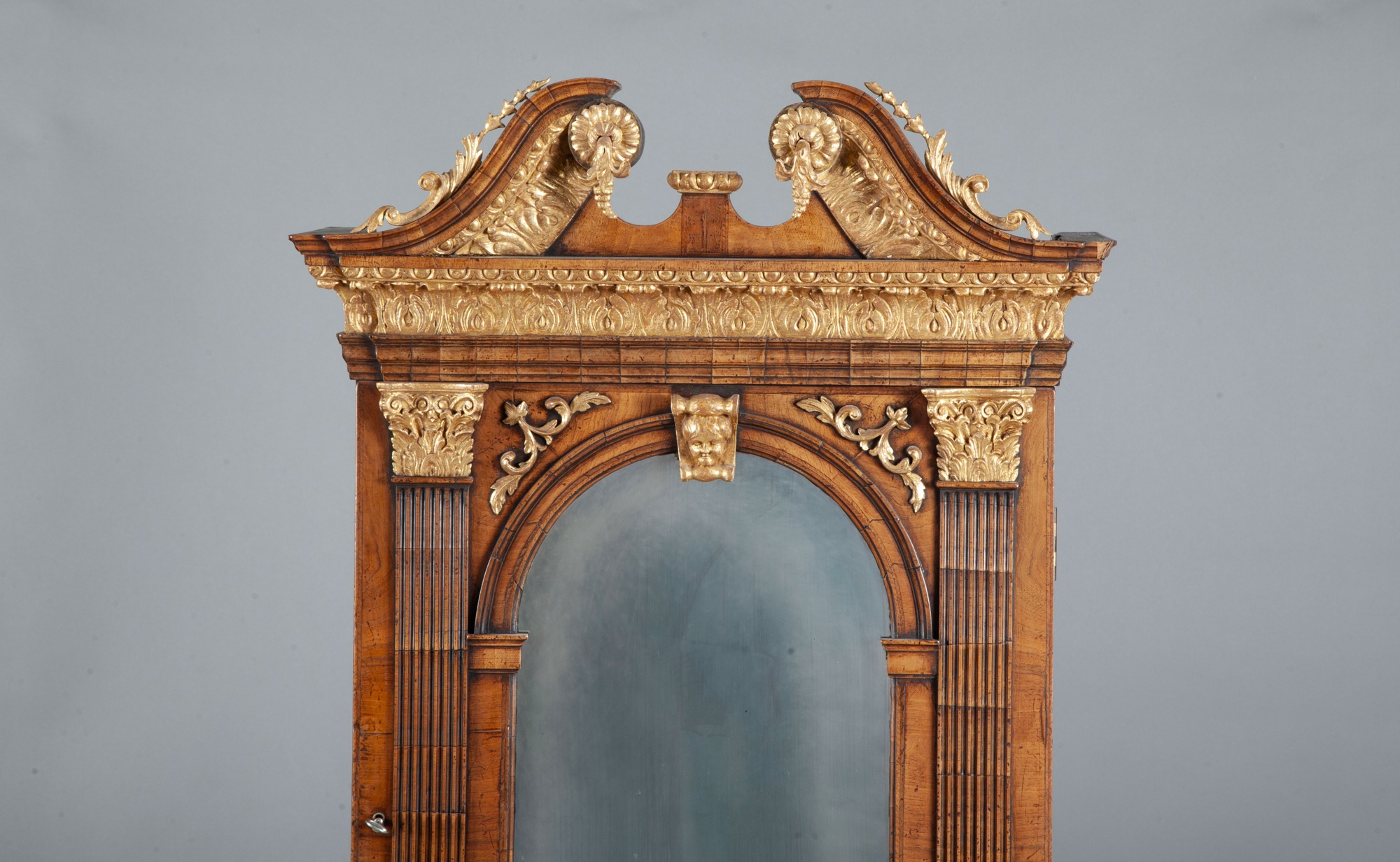 George II Style Walnut and Parcel-Gilt Bureau Cabinet - Image 3 of 16