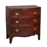 George III Mahogany Bowfront Chest of Drawers